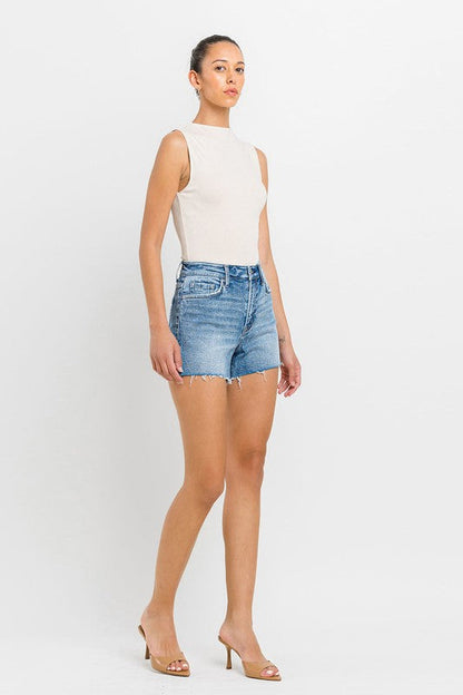 High Rise Side Slit A Line Shorts SHOCKER by VERVET by Flying Monkey | Fleurcouture