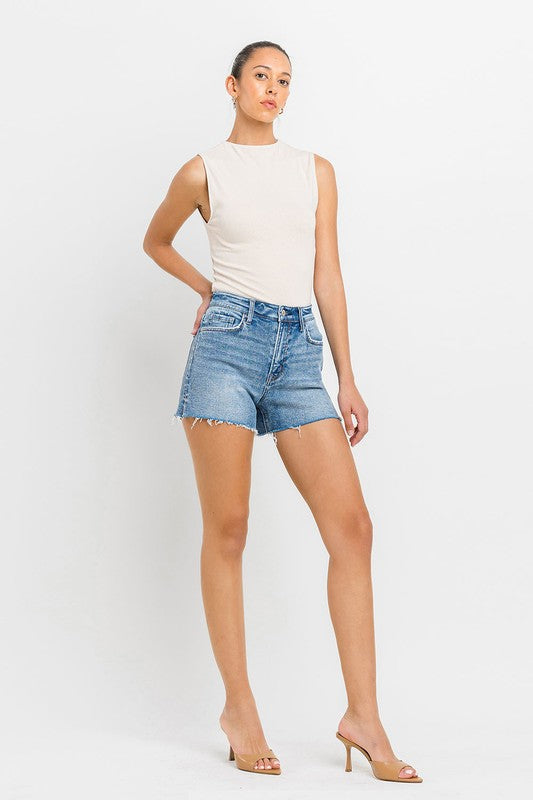 High Rise Side Slit A Line Shorts SHOCKER by VERVET by Flying Monkey | Fleurcouture