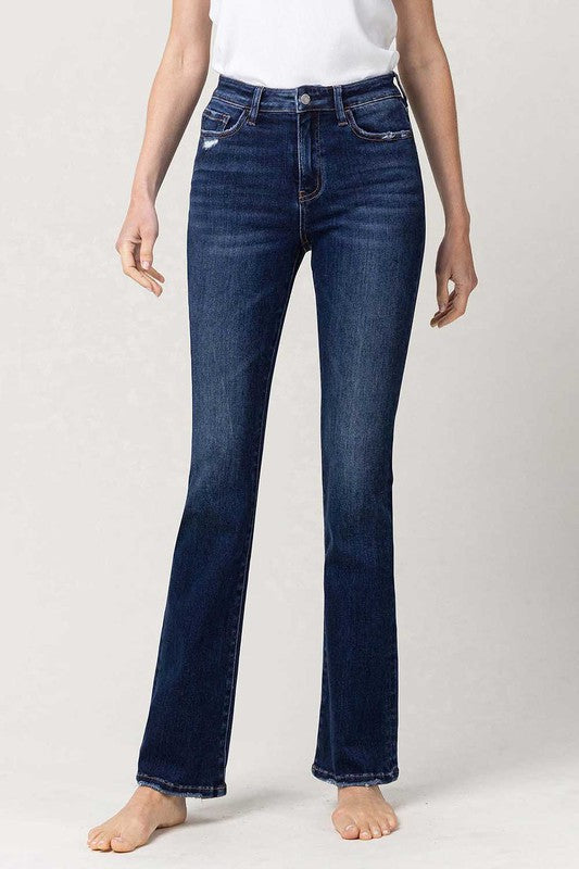 High Rise Slim Bootcut Jeans SPARKLING 24 by VERVET by Flying Monkey | Fleurcouture