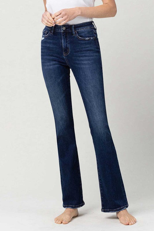 High Rise Slim Bootcut Jeans SPARKLING by VERVET by Flying Monkey | Fleurcouture