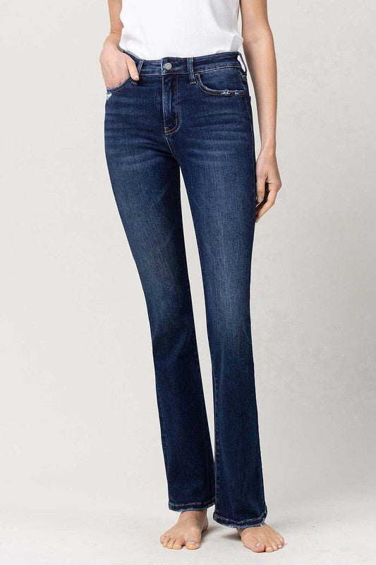 High Rise Slim Bootcut Jeans SPARKLING by VERVET by Flying Monkey | Fleurcouture