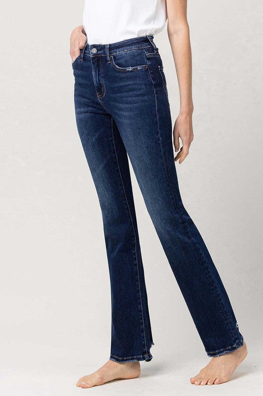 High Rise Slim Bootcut Jeans SPARKLING by VERVET by Flying Monkey | Fleurcouture