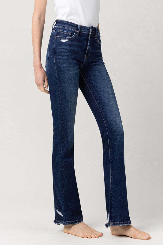 High Rise Slim Bootcut Jeans SPARKLING by VERVET by Flying Monkey | Fleurcouture