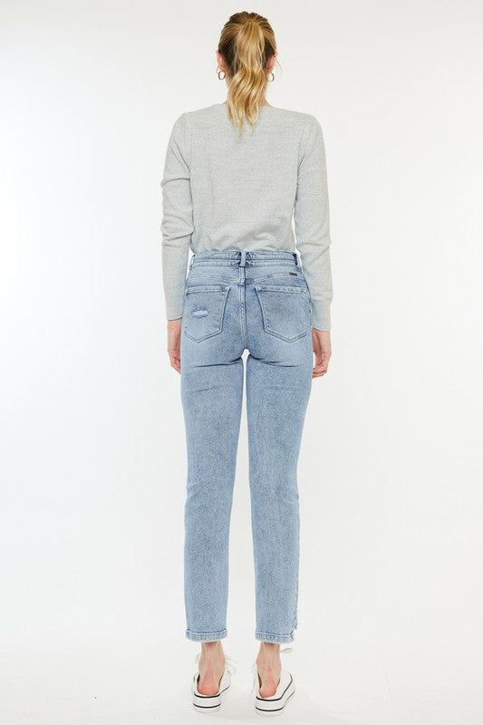 High Rise Slim Straight Jeans LIGHT by Kan Can USA | Fleurcouture