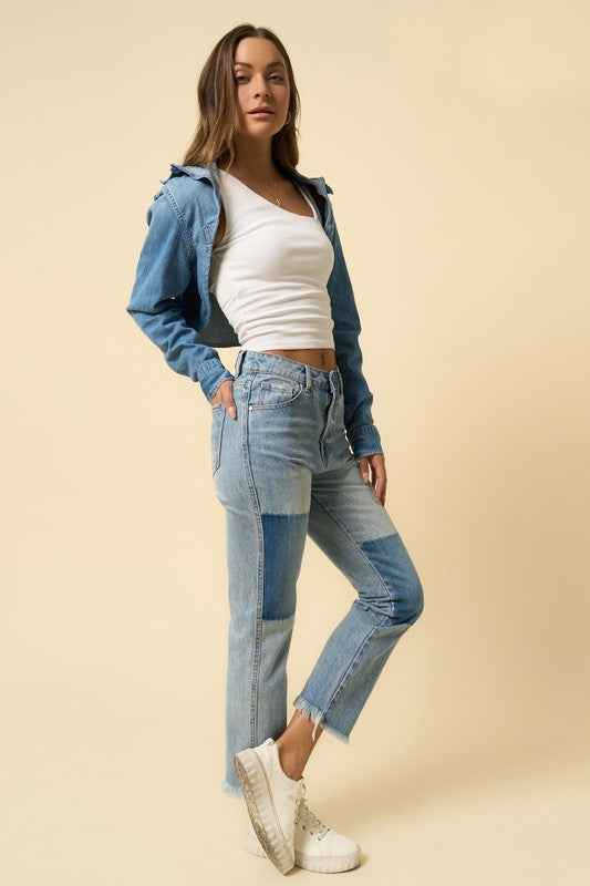 HIGH RISE STRAIGHT JEANS MEDIUM by Insane Gene | Fleurcouture