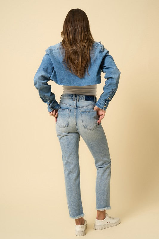 HIGH RISE STRAIGHT JEANS MEDIUM by Insane Gene | Fleurcouture