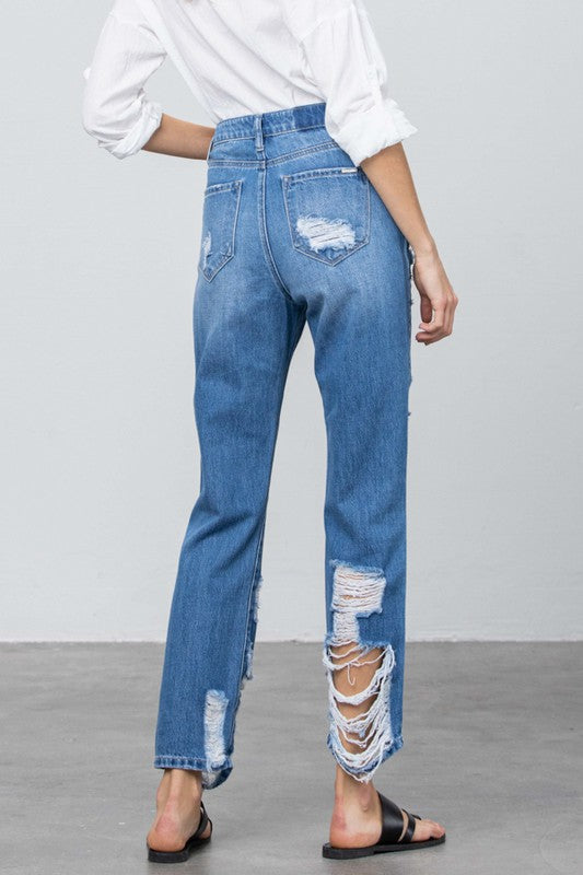 HIGH RISE STRAIGHT JEANS MEDIUM by Insane Gene | Fleurcouture