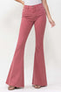 High Rise Super Flare Jeans MINERAL RED 25 by VERVET by Flying Monkey | Fleurcouture