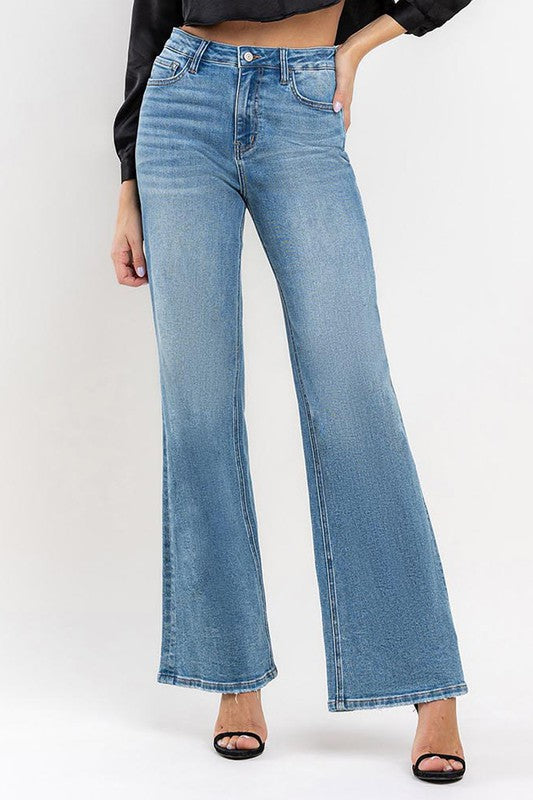 High Rise Wide Leg Jeans RIGHTEOUSLY by VERVET by Flying Monkey | Fleurcouture