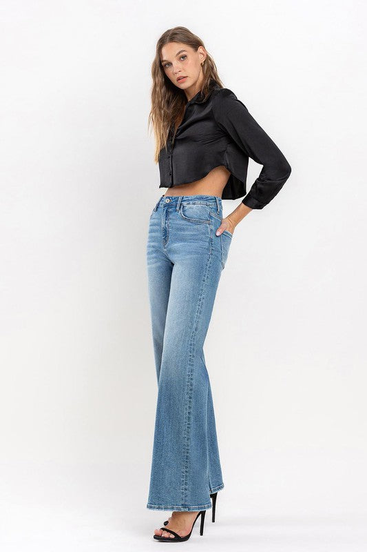 High Rise Wide Leg Jeans RIGHTEOUSLY by VERVET by Flying Monkey | Fleurcouture