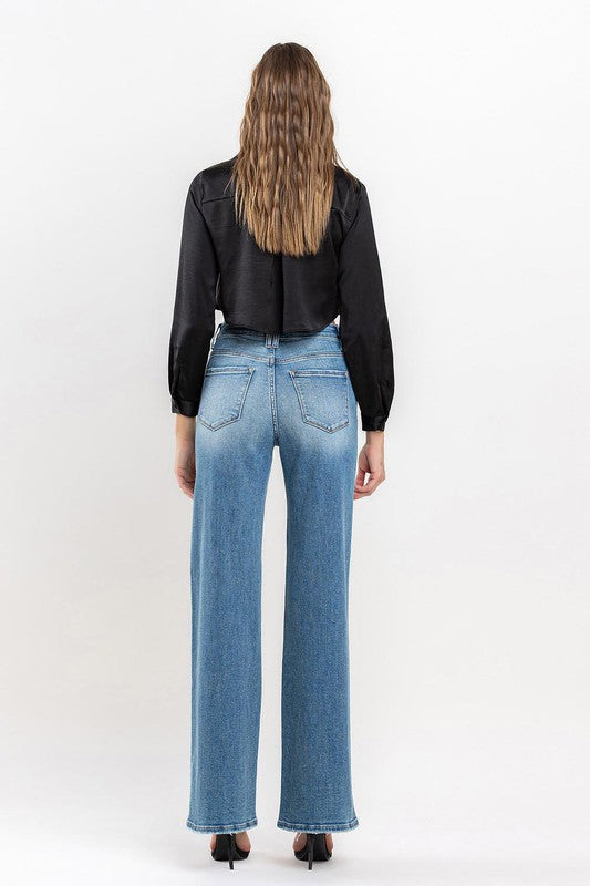 High Rise Wide Leg Jeans RIGHTEOUSLY by VERVET by Flying Monkey | Fleurcouture