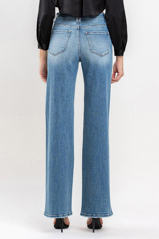 High Rise Wide Leg Jeans RIGHTEOUSLY by VERVET by Flying Monkey | Fleurcouture