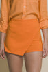 High Waist Asymmetrical Skort MANDARIN S by Love Tree | Fleurcouture