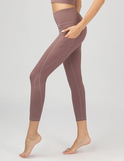 High Waist Buttery soft Leggings Yoga Pants Copper Rose S by OTOS Active | Fleurcouture