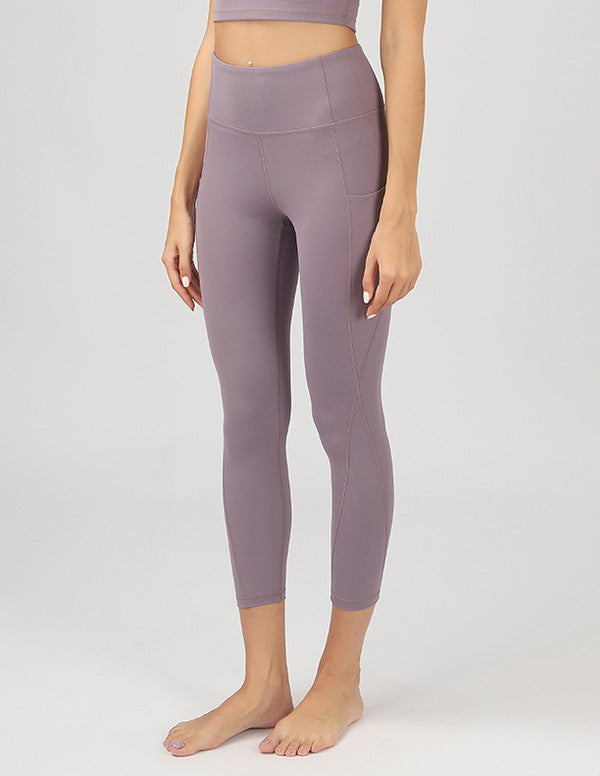 High Waist Buttery soft Leggings Yoga Pants Heather S by OTOS Active | Fleurcouture