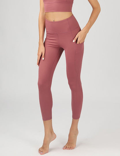 High Waist Buttery soft Leggings Yoga Pants Mauve S by OTOS Active | Fleurcouture