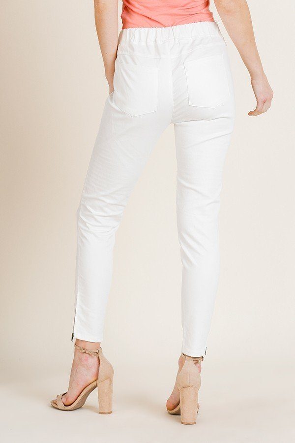 High Waist Skinny Moto Pant by Fleurcouture | Fleurcouture