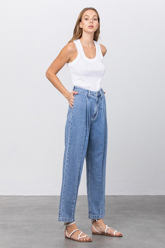 HIGH WAIST SLOUCHY JEANS MEDIUM by Insane Gene | Fleurcouture