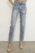 High Waist Straight Jeans LIGHT 7 by Denim Lab USA | Fleurcouture