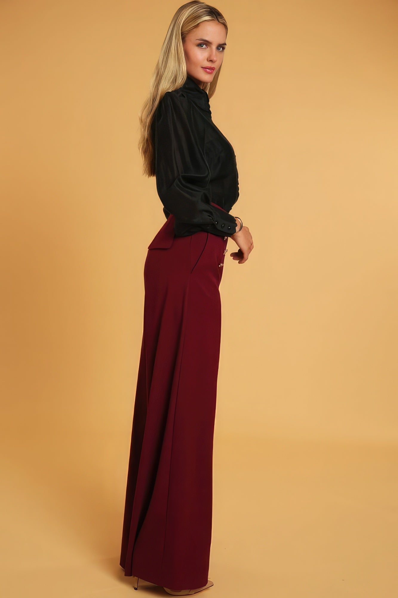 High Waisted Dressy Pants by Fleurcouture | Fleurcouture