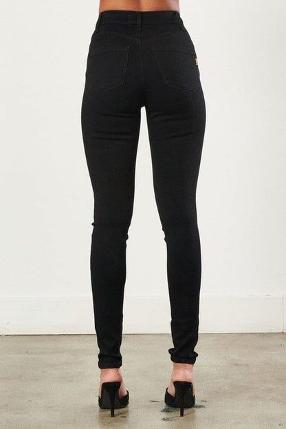 High Waisted Skinny Jean Black by Vibrant M.i.U | Fleurcouture