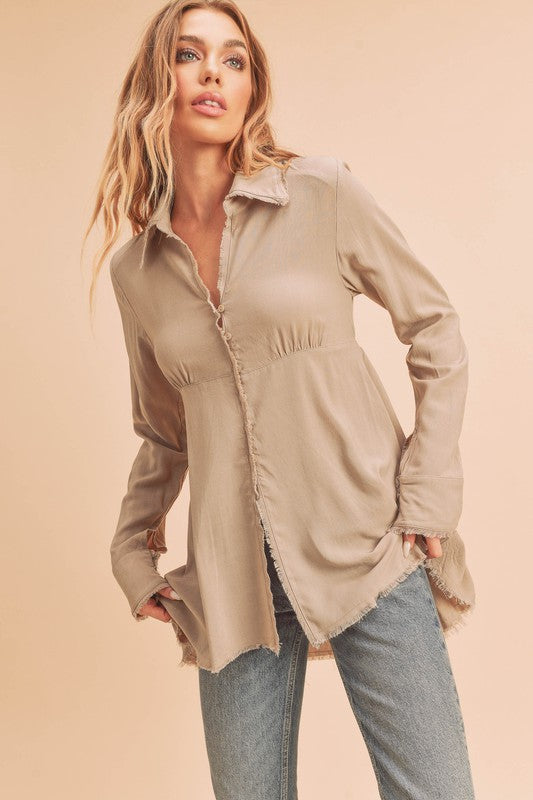 Holly Top STONE M by Aemi + Co | Fleurcouture