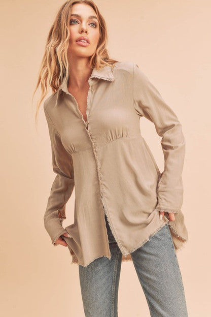 Holly Top STONE M by Aemi + Co | Fleurcouture