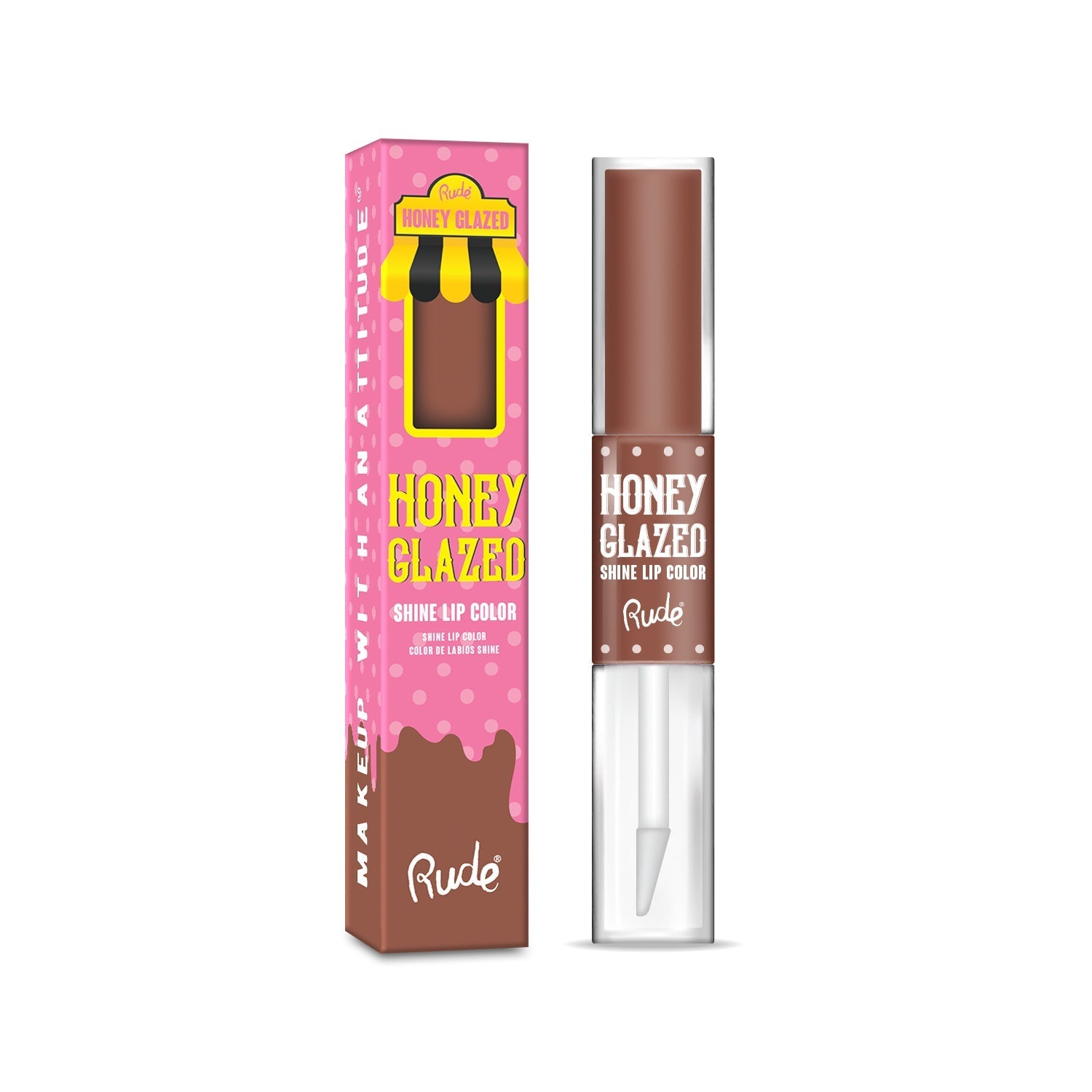 Honey Glazed Shine Lip Color Boston Cream Lip Gloss by Rude Cosmetics | Fleurcouture