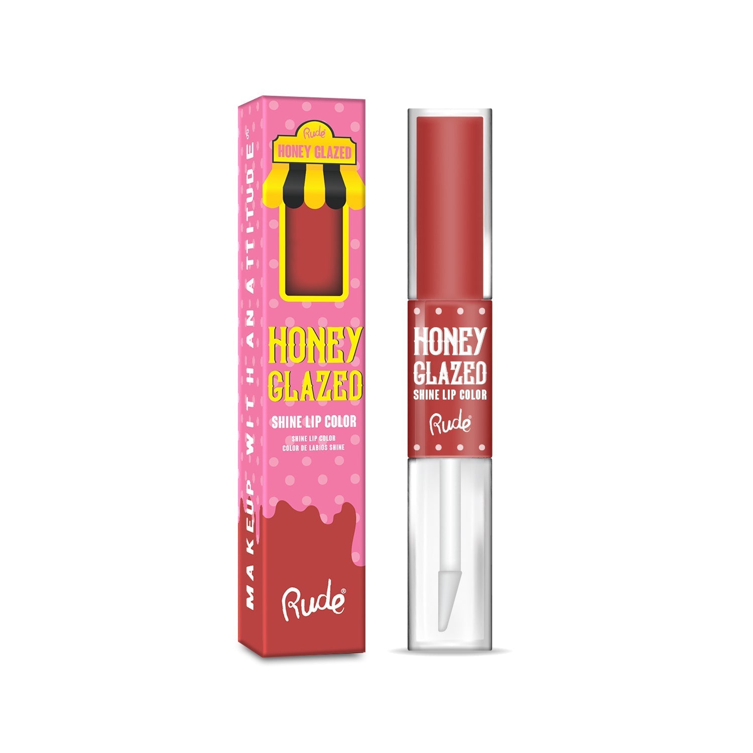 Honey Glazed Shine Lip Color Cronuts Lip Gloss by Rude Cosmetics | Fleurcouture