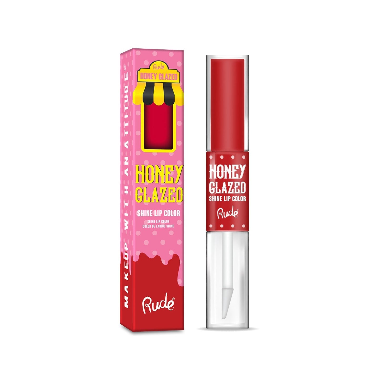 Honey Glazed Shine Lip Color Maple Bacon Lip Gloss by Rude Cosmetics | Fleurcouture
