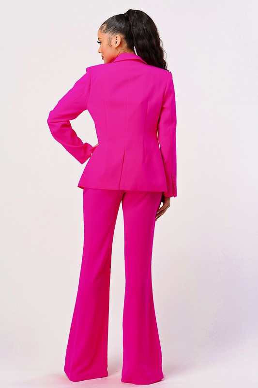 Hot pink sexy cutout two pcs suit BLACK by Athina | Fleurcouture