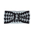 HOUNDSTOOTH BOW HEAD BAND BKMT/BLACK Os by Bella Chic | Fleurcouture