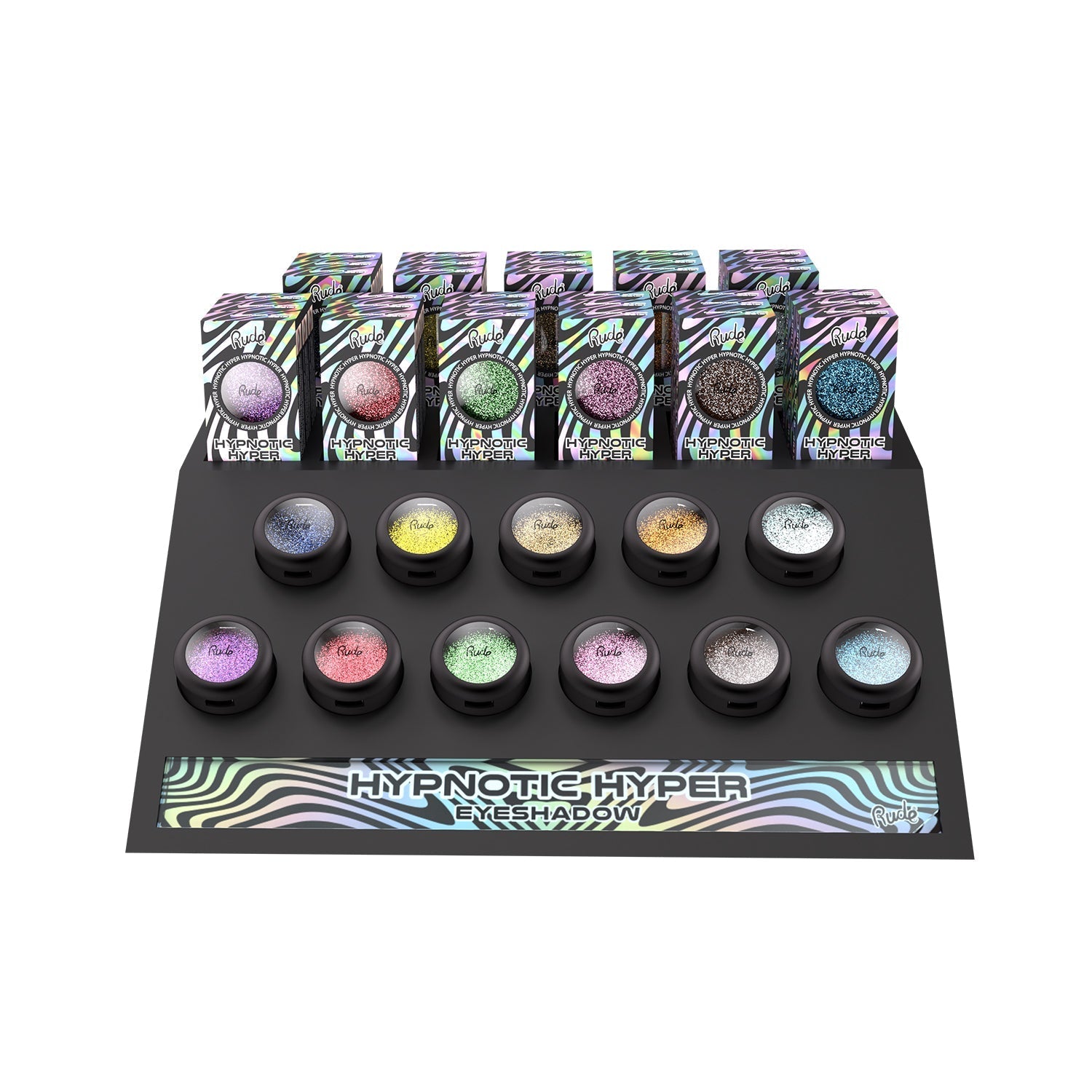 Hypnotic Hyper Eyeshadow Display Set, 88pcs Wholesale Set by Rude Cosmetics | Fleurcouture