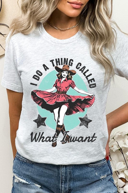 I Do a Thing Called What I Want Graphic Tee ASH S by Color Bear | Fleurcouture