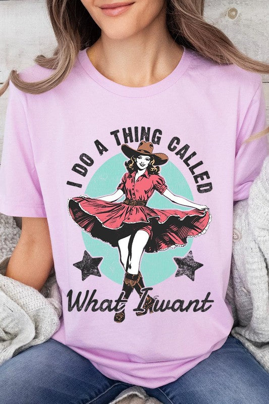 I Do a Thing Called What I Want Graphic Tee LILAC S by Color Bear | Fleurcouture
