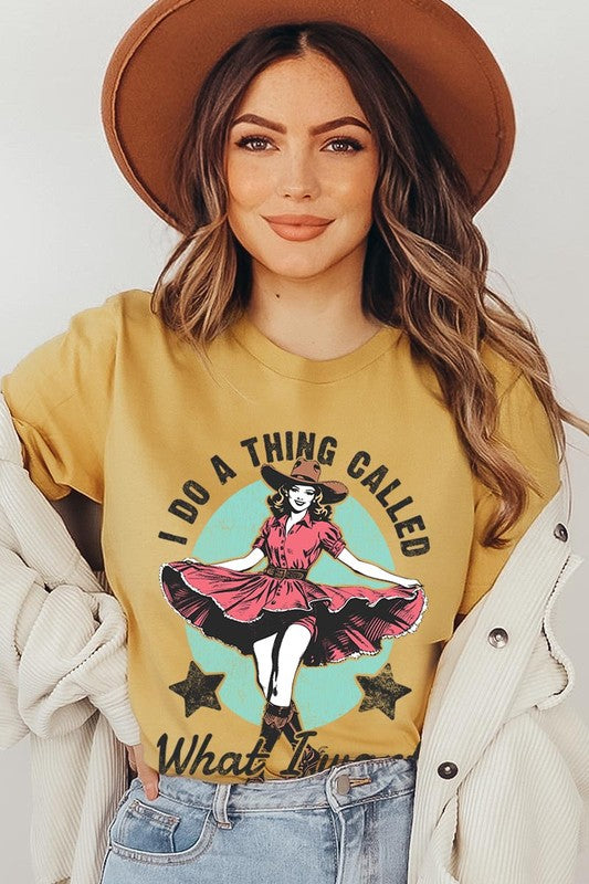 I Do a Thing Called What I Want Graphic Tee MUSTARD S by Color Bear | Fleurcouture