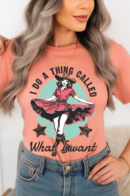 I Do a Thing Called What I Want Graphic Tee SUNSET S by Color Bear | Fleurcouture