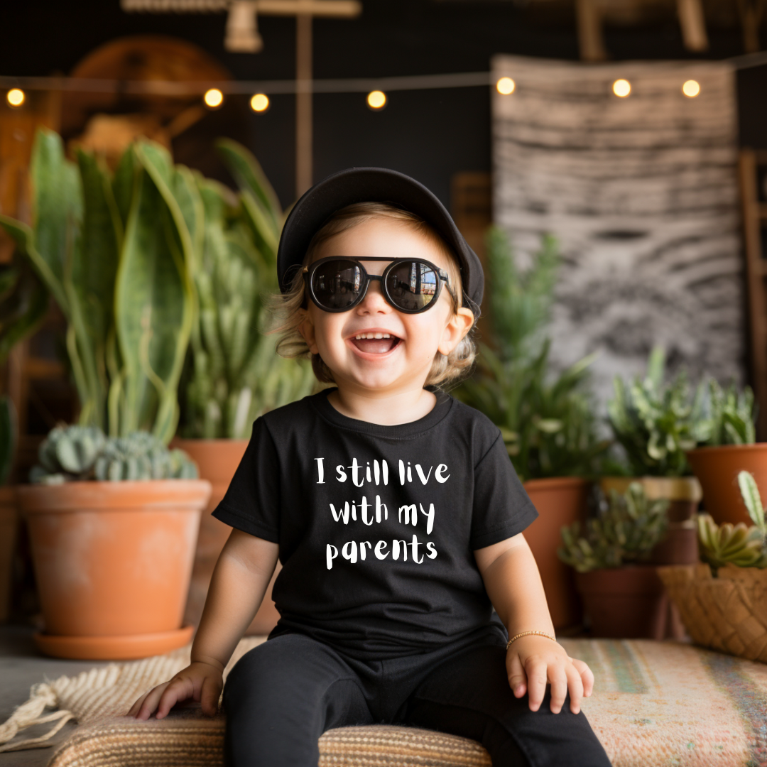 I Still Live With My Parents Youth &amp; Toddler Graphic Tee Youth T-Shirt by Tea Shirt Shoppe | Fleurcouture