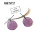 Ice Chip Drop Earrings - Single Style Amethyst Gun Metal Drop Earrings by Leetie Lovendale | Fleurcouture