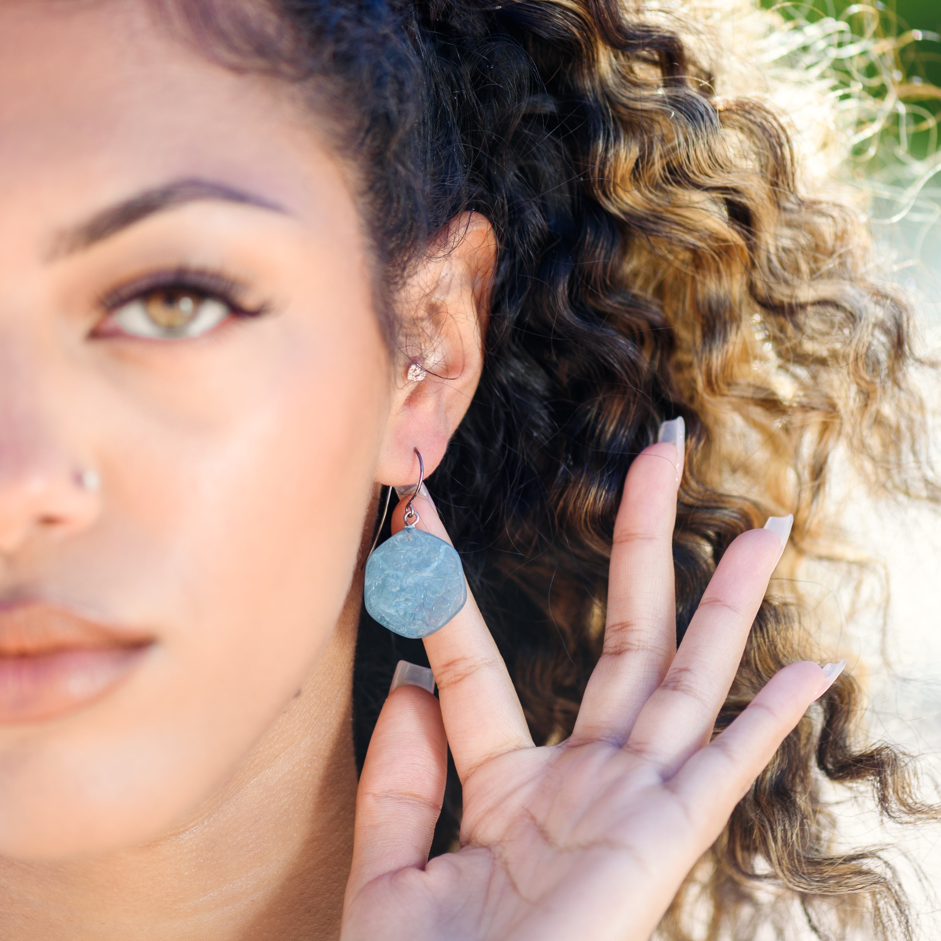 Ice Chip Drop Earrings - Single Style Drop Earrings by Leetie Lovendale | Fleurcouture