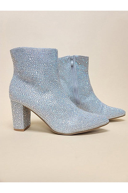 ICEBERG-12-RHINESTONE CASUAL BOOTS SILVER 7 by Let&