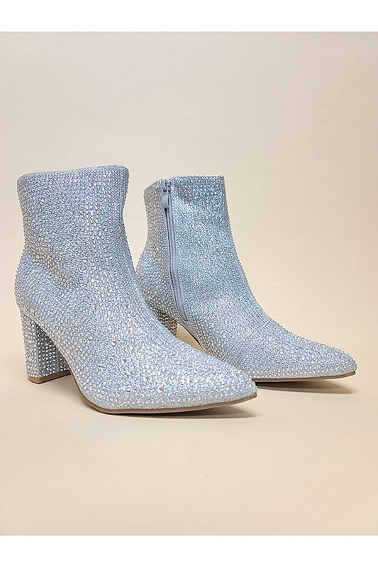 ICEBERG-12-RHINESTONE CASUAL BOOTS SILVER by Let&