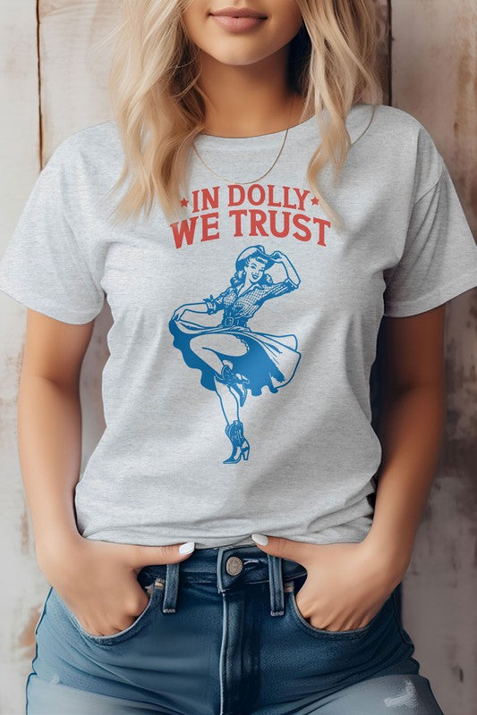 In Dolly We Trust, Retro Western Graphic Tee Ash S by Rebel Stitch | Fleurcouture