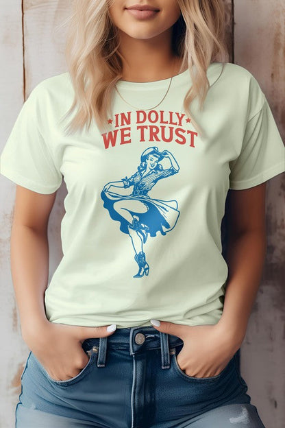 In Dolly We Trust, Retro Western Graphic Tee Citron S by Rebel Stitch | Fleurcouture