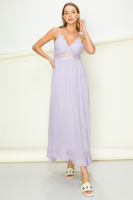 In Love Bustier Lace Maxi Dress by HYFVE | Fleurcouture