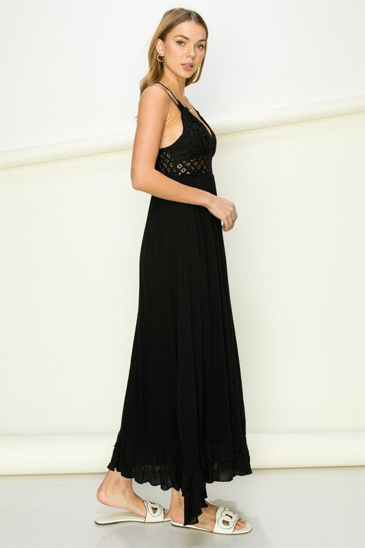 In Love Bustier Lace Maxi Dress by HYFVE | Fleurcouture