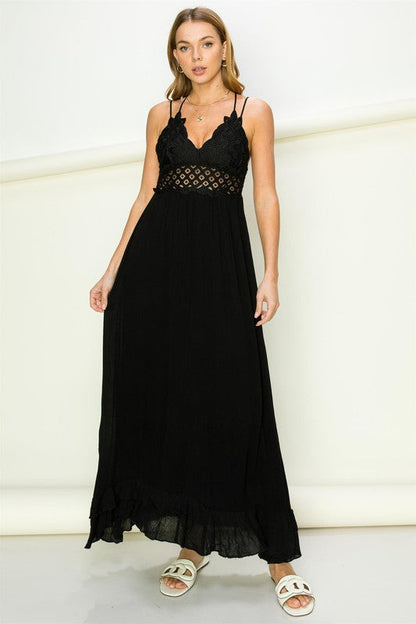 In Love Bustier Lace Maxi Dress by HYFVE | Fleurcouture