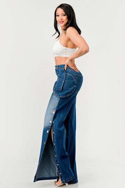 Indigo Trailblazer Denim Pants DENIM by Athina | Fleurcouture