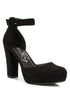 Inigo Interchangeable Ankle Strap Platform Sandals BLACK US-6 / UK-4 / EU-37 by Rag Company | Fleurcouture