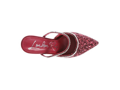 IRIS Glitter Spool Heel Sandal by Rag Company | Fleurcouture